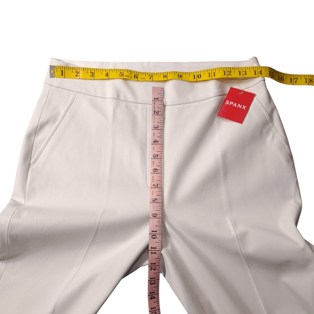 SPANX Women's Slim Straight Pants in Classic White Size M 20372R Grey Linings - Picture 6 of 16